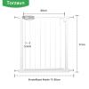 LARS360 No-Drill Stair Gate, One-Hand Opening, Auto-Close, Metal, 75–85 cm, White view 2