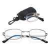 VEVESMUNDO Folding Reading Glasses with Blue-Light Filter, Silver, +1.5, with Case view 1