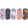 Reusable Washable Cloth Menstrual Pads, 5-Pack, Bamboo Charcoal, 16.5 x 16.5 cm (#2) view 1