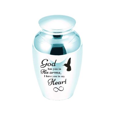 LZHLMCL Pet Cremation Keepsake Urn Pendant, Light Blue, 70 x 45 mm