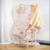 David Fussenegger Juwel "Crowns" Hooded Baby Blanket, 80 x 80 cm, Dusty Pink view 3