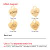 Personalized Heart-Shaped Dog Tag, Stainless Steel, Gold, Blue, Size S view 3