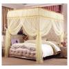 LCYDMJ Four-Poster Luxury Bed Canopy, Densely Meshed Mosquito Net with Mounting Hardware (Yellow, 200 x 220 x 200 cm) view 1