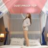 LCYDMJ Four-Poster Luxury Bed Canopy, Densely Meshed Mosquito Net with Mounting Hardware (Yellow, 200 x 220 x 200 cm) view 3