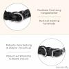 Monkimau Genuine Leather Braided Dog Collar, Black, Adjustable (L: 30 mm x 65 cm) view 3