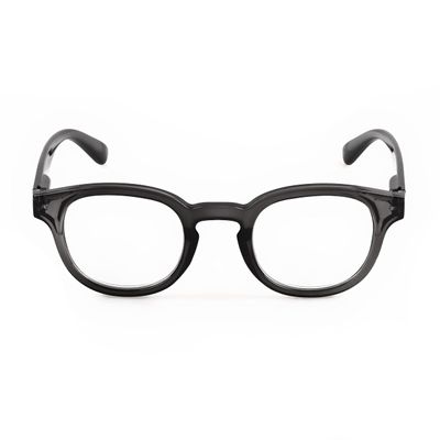 Contacta Hipstyle Bebop Reading Glasses for Women and Men, Gray, +2.50 Diopters