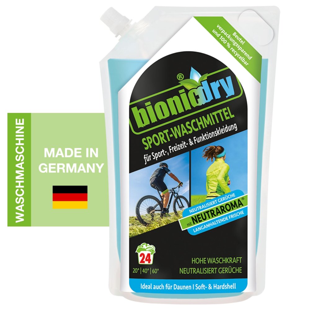 bionicdry Sport Laundry Detergent, 960 ml, Hygienic and Gentle Cleaning
