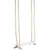Deco Woerner Adjustable Wooden Swing 50 x 155 cm with 2 cm Thick Sisal Rope White Brown view 1