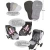 BAMBINIWELT Reversible Stroller Seat Liner Compatible with BUGABOO Cameleon, Speckled Light Gray view 3