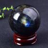 ZHDECOR Natural Labradorite Healing Crystal Ball with Stand, 7 cm view 2