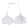 BABAOZHOUHE Women's Convertible Neck-Holder Padded Push-Up Bra with Front Closure, 70B, White view 1