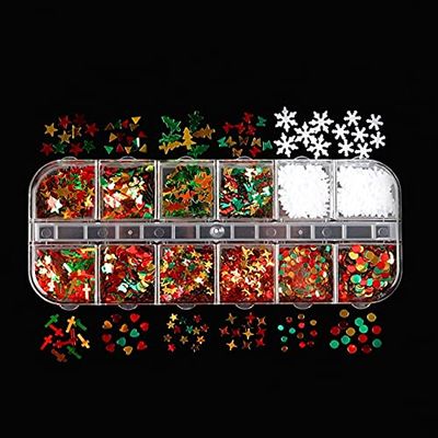 DUPU White Nail Art Sequin Mix for DIY Manicure Design