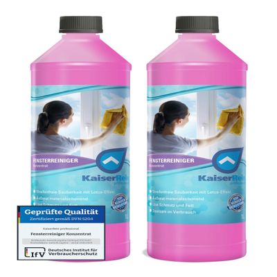 KaiserRein Window Cleaner Concentrate with Lotus Effect, 2 x 1 L