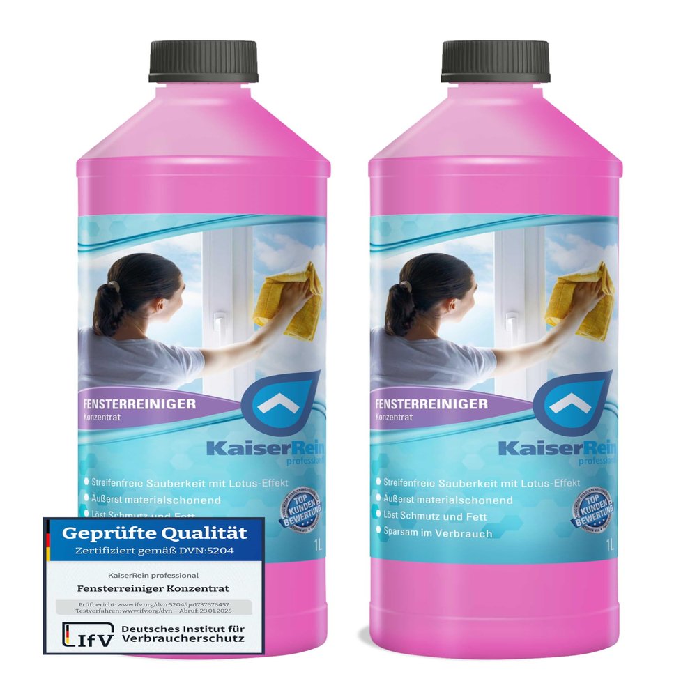 KaiserRein Window Cleaner Concentrate with Lotus Effect, 2 x 1 L