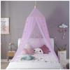 MISSMAO Mosquito Net Canopy for Baby Bed, Princess Tent with Star Garland, Purple view 1