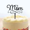 Happy Mother's Day Acrylic Cake Topper, Black view 1