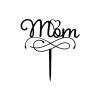 Happy Mother's Day Acrylic Cake Topper, Black view 2
