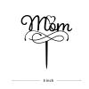 Happy Mother's Day Acrylic Cake Topper, Black view 3