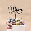 Happy Mother's Day Acrylic Cake Topper, Black view 4
