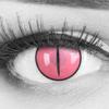 Pink Demon Cat Anime Costume Contact Lenses, 1 Pair – Full Coverage, No Prescription view 1