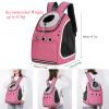 YCDZSW Cat and Dog Front-Carry Pet Backpack with Breathable Head-Out Design for Outdoor Travel, Cycling, and Hiking (Pink, 37 x 24 x 42 cm) view 4