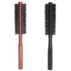 Ailovone Small Round Hair Brushes, 2-Pack, Boar Bristle and Nylon, with Wooden Handles view 1