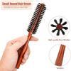 Ailovone Small Round Hair Brushes, 2-Pack, Boar Bristle and Nylon, with Wooden Handles view 2