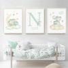 EXQULEG 3-Piece Rainbow, Cloud and Elephant Poster Set for Nursery, A4 view 1