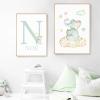 EXQULEG 3-Piece Rainbow, Cloud and Elephant Poster Set for Nursery, A4 view 2