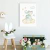 EXQULEG 3-Piece Rainbow, Cloud and Elephant Poster Set for Nursery, A4 view 3