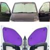 Window Sunshade Set Compatible with Vauxhall Movano (2010–2021), Front Set, Purple-Tinted Reverse Side, Reversible and Thermal view 1