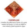 Frienemy Natural Crystal Orgonite Pyramid, 45-50mm, Red view 1