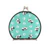 Vnurnrn Cyan Blue Panda Makeup Compact Mirror for Handbags, Foldable Travel Pocket Mirror view 1