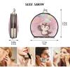Vnurnrn Pink Flying Sloth Folding Compact Makeup Mirror for Handbags view 2