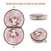 Vnurnrn Pink Flying Sloth Folding Compact Makeup Mirror for Handbags view 3