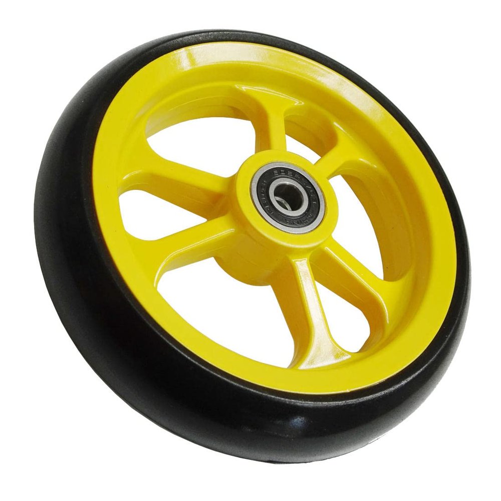 FabaCare Fiber Caster Wheel for Wheelchairs, Replacement Wheel, 5 in, Yellow