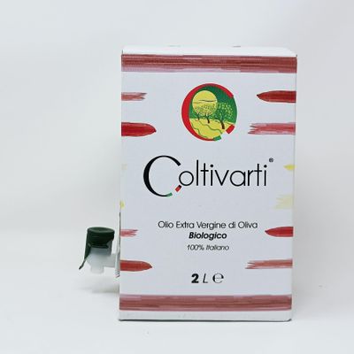 Coltivarti Organic Extra Virgin Olive Oil, 2-Liter Bag-in-Box (Scirocco)