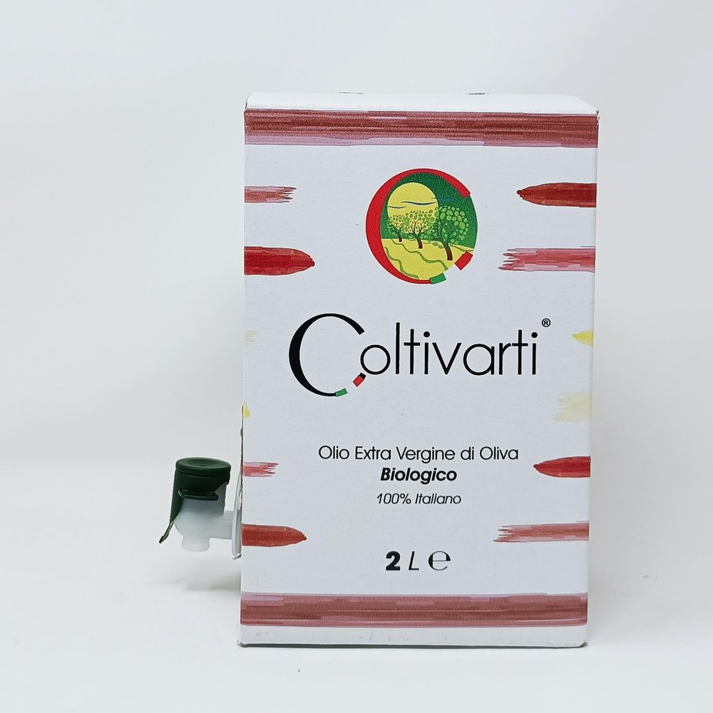 Coltivarti Organic Extra Virgin Olive Oil, 2-Liter Bag-in-Box (Scirocco)