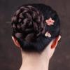 qbodp Wooden Hair Sticks with Pink Lotus view 3