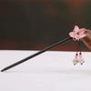 qbodp Wooden Hair Sticks with Pink Lotus view 4