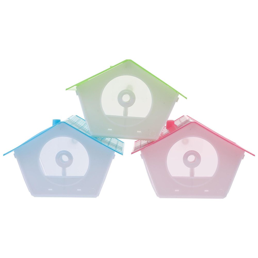 3-Pack Decorative PP Bird Houses, Lightweight and Portable