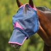 Weatherbeeta ComFiTEC Deluxe Horse Fly Mask with Nose Cover, Small Pony, Navy/Purple view 2