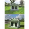 Large Wooden Dog House, Green, 117 x 78 x 99 cm view 3