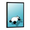 artboxONE Framed Poster, Black Frame, 18 x 13 cm, Sleeping Panda for Children view 1