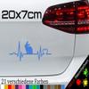 Heartbeat Bunny Sticker 20x7cm in 21 Colors view 1