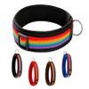 Buddypack Rainbow Wide, Soft-Padded Dog Collar (Black, S/M) view 1