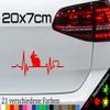 Heartbeat Bunny Sticker 20x7cm in 21 Colors view 1