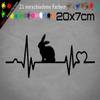 Heartbeat Bunny Sticker 20x7cm in 21 Colors view 2