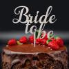 Silver Glitter Wedding Cake Topper, Bride-to-Be, Personalized Mr. & Mrs. Decor view 1
