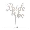 Silver Glitter Wedding Cake Topper, Bride-to-Be, Personalized Mr. & Mrs. Decor view 4